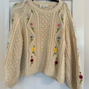 The great embroidered floral sweater